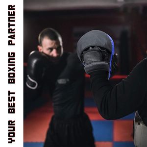 Boxpratzen für optimale Schlagdämpfung,Trainerpratzen Boxing Pad für Männer Frauen,Schlagkissen für Karate Taekwondo Muay Thai,(Blau)