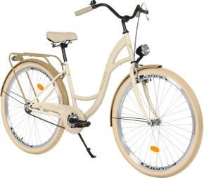 Milord Komfort Fahrrad City Damenfahrrad, 26 Zoll, Creme-Braun, 1 Gang Milord Komfort Fahrrad City Damenfahrrad, 26 Zoll, Creme-Braun, 1 Gang
