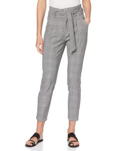 Vero Moda Eva Hr Loose Paperbag Check Noos Grey / Checks White XL