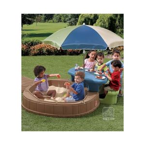 Step2 Play & Summertime Playcenter Pieskovisko s krytom, lavičkou a slnečníkom| Plastové pieskovisko s krytom pre deti