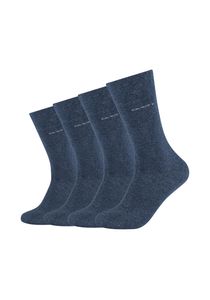 Camano Socken 4er Pack ca-soft mit innovativem Piquée-Bund blau 43-46