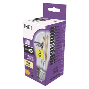 EMOS dimmbare LED Lampe A60, 8,5W Ersatz für 75W Glühbirne, E27 Sockel, Helligkeit 1055 lm, Warmweiß 2700 K, Z74270D