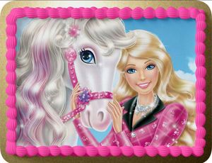 Barbie Princess Tortenaufleger Torte Tortenbild Zuckerbild Premium 0,6mm (B12)