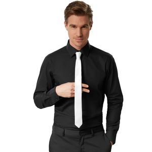 Einfarbige Krawatte - weiß