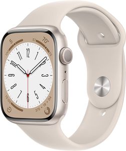Apple Watch Series 8 Sportarmband 45 mm Aluminium GPS - Smartwatch - Polarstern, Non-EU