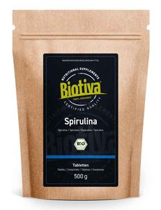 Biotiva Spirulina 1000 Tabletten aus biologischem Anbau