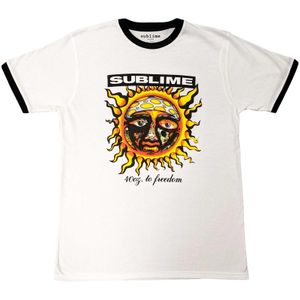 Sublime - "40Oz To Freedom" T-Shirt für Herren/Damen Unisex RO5797 (M) (Weiß)