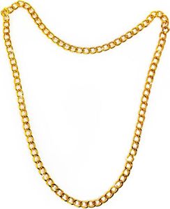 Oblique Unique Goldene Rapper Gangster Kette Goldkette Karneval Fasching