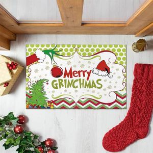 Weihnachts-Fußmatte, der Grinch, der Weihnachten stahl, für drinnen und draußen, rutschfest, waschbar, festliche Dekoration für Zuhause.