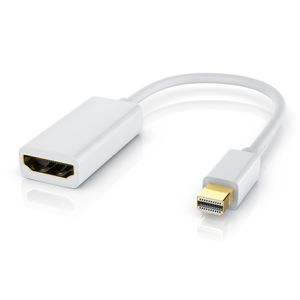 CSL Mini DisplayPort zu HDMI Typ A Audio- & Video-Adapter, 15 cm, 4K UHD mDP Adapter / Koverter Kabel