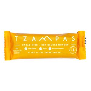 TZAMPAS Cacao Nibs – Clean Eating Energieriegel 40g
