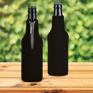 kwmobile 2x 330ml Flasche Flaschenkühler - für Bier und andere Getränke - aus isoliertem Neopren - Kühler in Schwarz