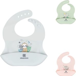 Kikkaboo Savanna Friends Silikon Lätzchen Weiß  Weiß One Size