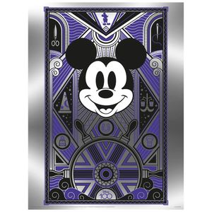 Disney - bedruckt "D100 Deco Luxe", Metallic PM7283 (30 cm x 40 cm) (Violett/Schwarz/Weiß)