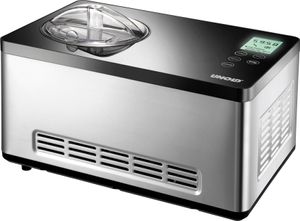 Unold 48845 Eismaschine Gusto - mit selbstkühlendem Kompressor, 180 W, 2 L Volumen, elegantes Edelstahlgehäuse, LCD-Display