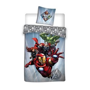Marvel Avengers Dekbedovertrek De Hulk, Black Widow, Iron Man en Thor - 140 x 200 cm - Polyester