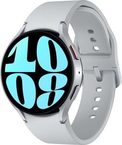 Samsung Galaxy Watch6 - 44 mm - intelligente Uhr mit Sportband - Silber - Bandgröße: M/L - Anzeige 3.73 cm (1.5 Zoll)