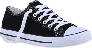 Mytrendshoe Herren Sneakers Low Camouflage Prints Freizeit Turnschuhe 811077, Farbe: Schwarz, Größe: 38