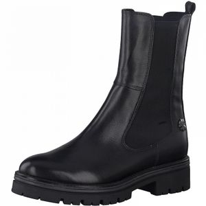 MARCO TOZZI Damen Chelsea Boots Stiefeletten Halbstiefel Leder 2-85403-27, Größe:39 EU, Farbe:Schwarz