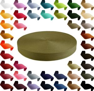 50m PP Gurtband 50mm extrem robust Polypropylen Tragband Farbwahl über 40 Farben, Gurtband:888 olivgrün