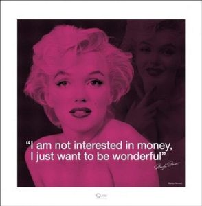 Marilyn Monroe Kunstdruck Wonderful 40 x 40 cm