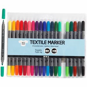 Creativ Company CC Textilmarker Basic Colors 20 Stück