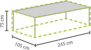 SCHUTZHÜLLE FÜR GARTENTISCH - max. 240 cm