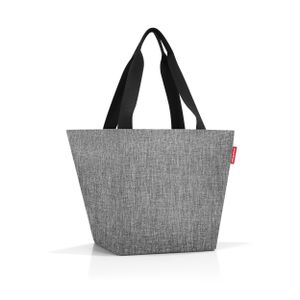 reisenthel shopper M, nákupní taška, taška přes rameno, taška, polyesterová tkanina, Twist Silver, 15 L, ZS7052