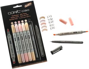 COPIC Hobbymarker ciao 5+1 Set Hautfarben