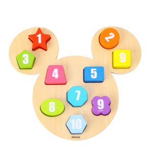 Tooky Toy Mickey Mouse Zahlenpuzzle aus Holz 24 Monate 11-teilig
