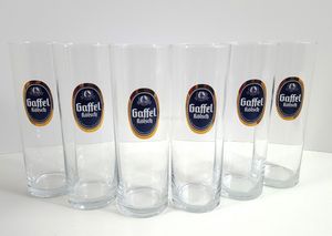 Gaffel Kölsch Biergläser Set - 6 x 0,2L ohne Goldrand