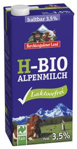 Berchtesgadener Land HaltbareAlpenmilch laktosefrei 3,5%, 1 l