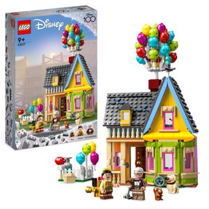 LEGO 43217 Disney and Pixar Carls Haus aus „Oben“, baubares Spielzeug mit Luftballons, Carl, Russell und Dug-Figuren, 100. Jubiläum-Set von Disney, ikonische Geschenk-Idee