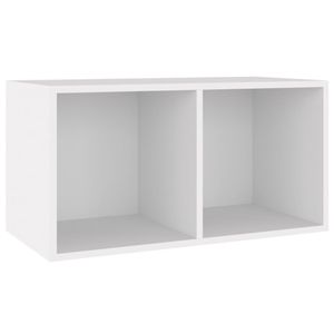 vidaXL Úložný box na platne biely 71x34x36 cm Drevený materiál