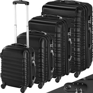 4dílná sada pevných kufrů z odolného plastu ABS