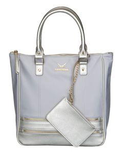 Sansibar Handtasche Schultertasche Shopper Bag Silver silberfarben