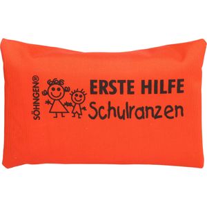 SÖHNGEN Erste Hilfe Rucksack Schulranzen Außenmaße: 13,5 x 9 cm (B x H) Material: Nylon Farbe: orange