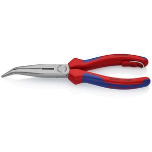 Flachrundzange L.200mm pol.40Grad gew.m.Öse Mehrkomp.-Hülle KNIPEX