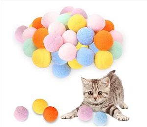 30 Stücke Plüsch Ball Katzenspielzeug Bunte Kugel Lustige Katze Interaktive Kugeln Kauspielzeug Haustierbedarf