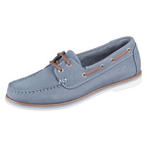 SIOUX Damen NAKIMBA-700 Schuhe Mokassin Bootsschuhe Segelschuhe, Farbe:Blau, Größe:EUR 41