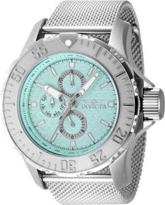 Invicta Vintage 48012 Herren uhr - Wasserdicht - Analog - Quarzuhrwerk - Edelstahl mit blauen zifferblat - 49mm Invicta Vintage 48012 Herren uhr - Wasserdicht - Analog - Quarzuhrwerk - Edelstahl mit blauen zifferblat - 49mm