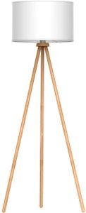 tomons Stehlampe Stativ aus Holz für das Wohnzimmer, Schlafzimmer und andere Zimmer, Skandinavischer Stil, 148 cm Höhe – FL1002