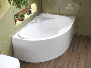 BADLAND Eckbadewanne Badewanne Dora RECHTS 170x110 mit Acrylschürze, Füßen und Ablaufgarnitur GRATIS