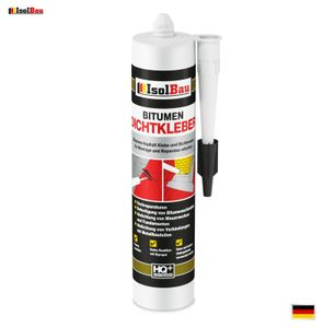 Isolbau Bitumen-Dichtkleber - Klebstoff & Dichtmasse für Montage & Reparatur von Bitumen-Schindeln - Schwarz, 1 x 310 ml