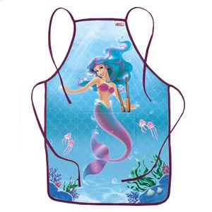 Kinderschürze, ca. 40x60 cm, zum Malen und Basteln, 100% Polyester, Meerjungfrau