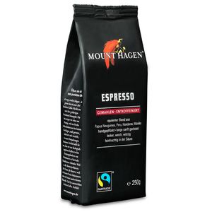 Espresso Kaffee FairTrade - entkoffeiniert gemahlen 250g