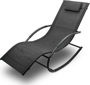 Lacestone Sonnenliege Schwarz MS-17767