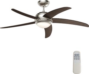 Stropný ventilátor Wiltec Ø 136 cm s 5 lopatkami, ventilátor s 3 rýchlosťami a lampou, ventilátor s diaľkovým ovládaním, časovačom, letným a zimným režimom