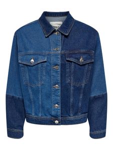 ONLY Damen Colour Block Jeansjacke Stretch Denim Übergangs Jacket Vintage ONLKIM | M