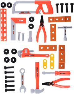 Eddy Toys Spielzeug Werkzeug Kinder Baumeister - Schreiner - 2 Versionen - 20/21 Teile